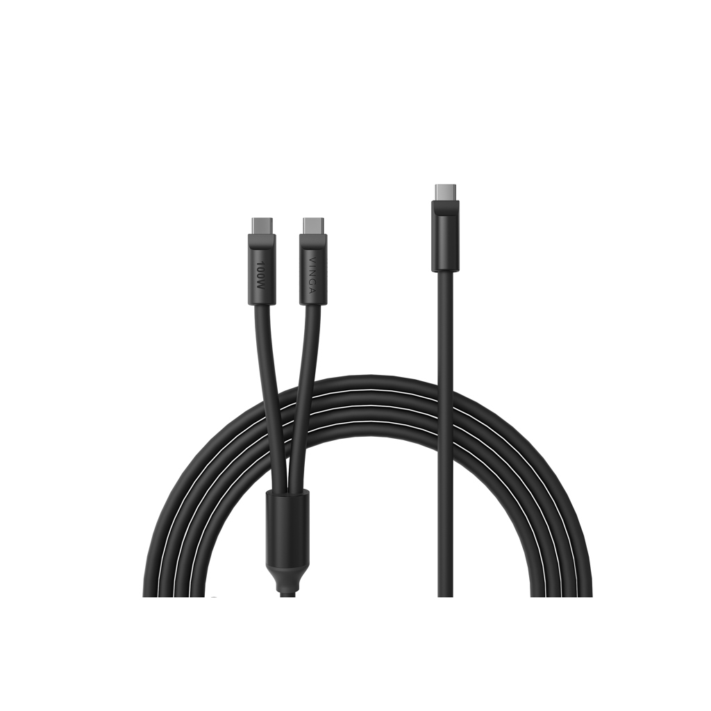 Cable de carga múltiple de silicona VINGA Baltimore (C+2C)
