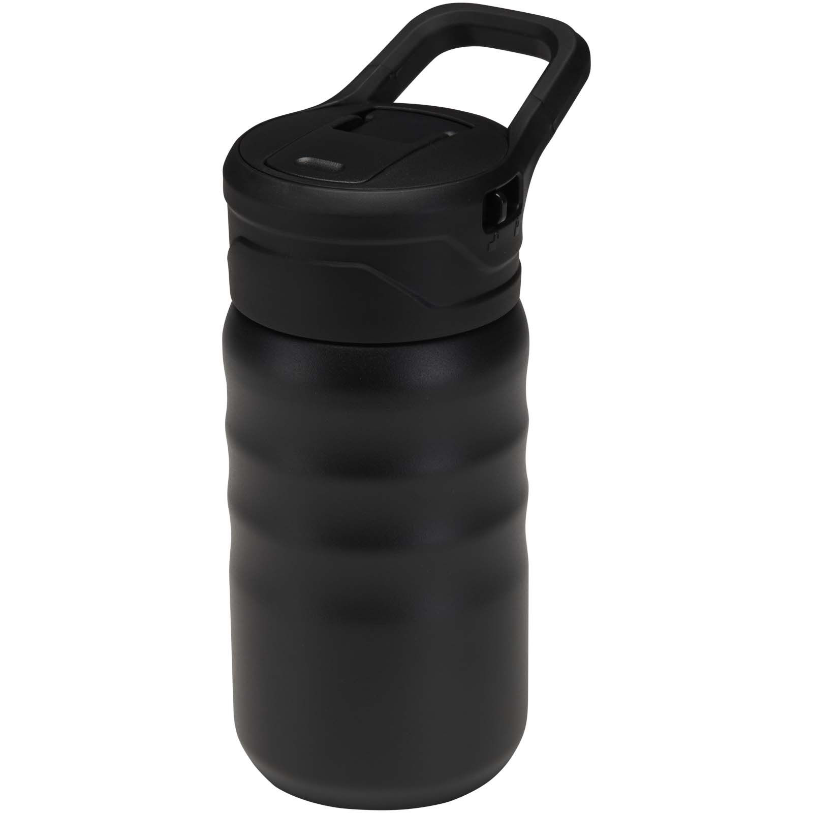 Knox 350 ml RCS recycled double wall stainless steel sport bottle with flip straw