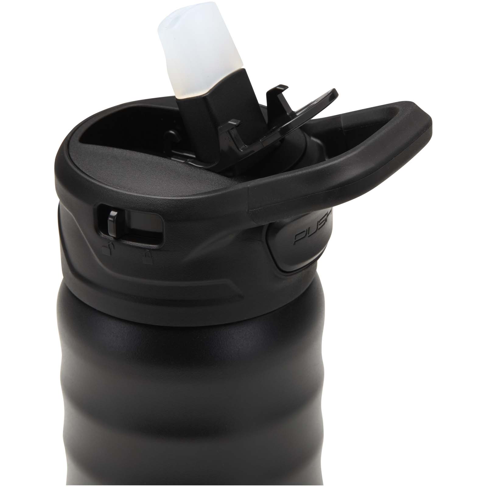 Knox 350 ml RCS recycled double wall stainless steel sport bottle with flip straw