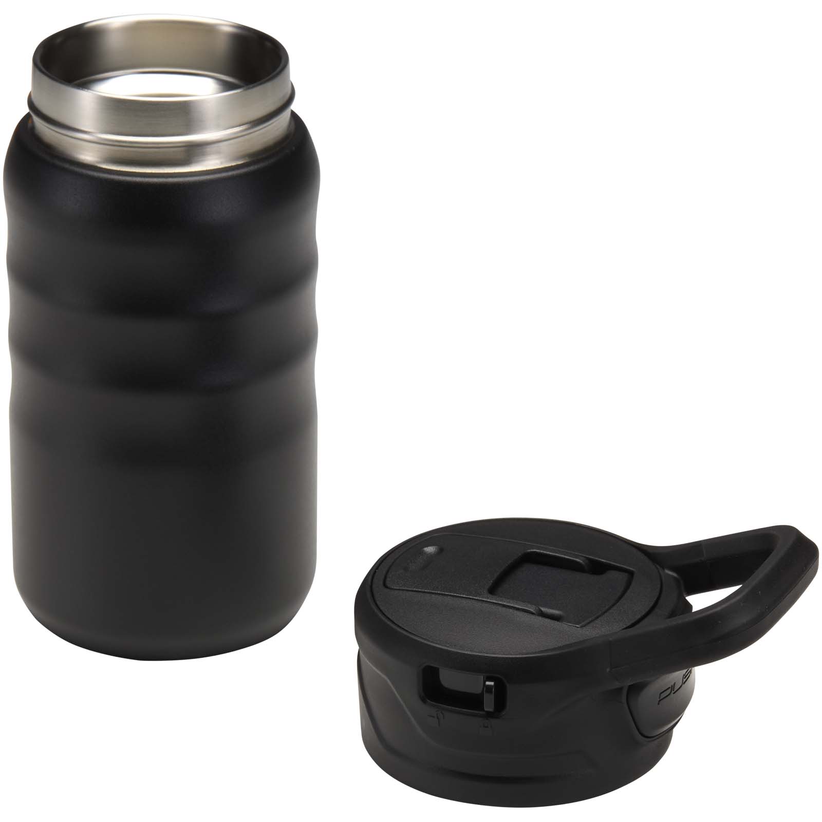 Knox 350 ml RCS recycled double wall stainless steel sport bottle with flip straw