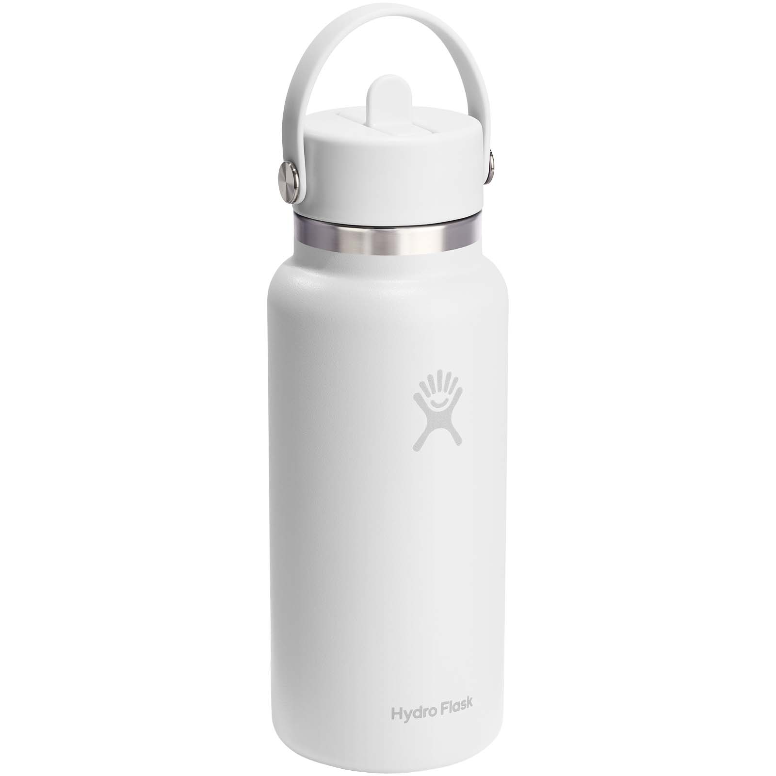 Hydro Flask Wide Mouth 946 ml insulated stainless steel water bottle with straw cap