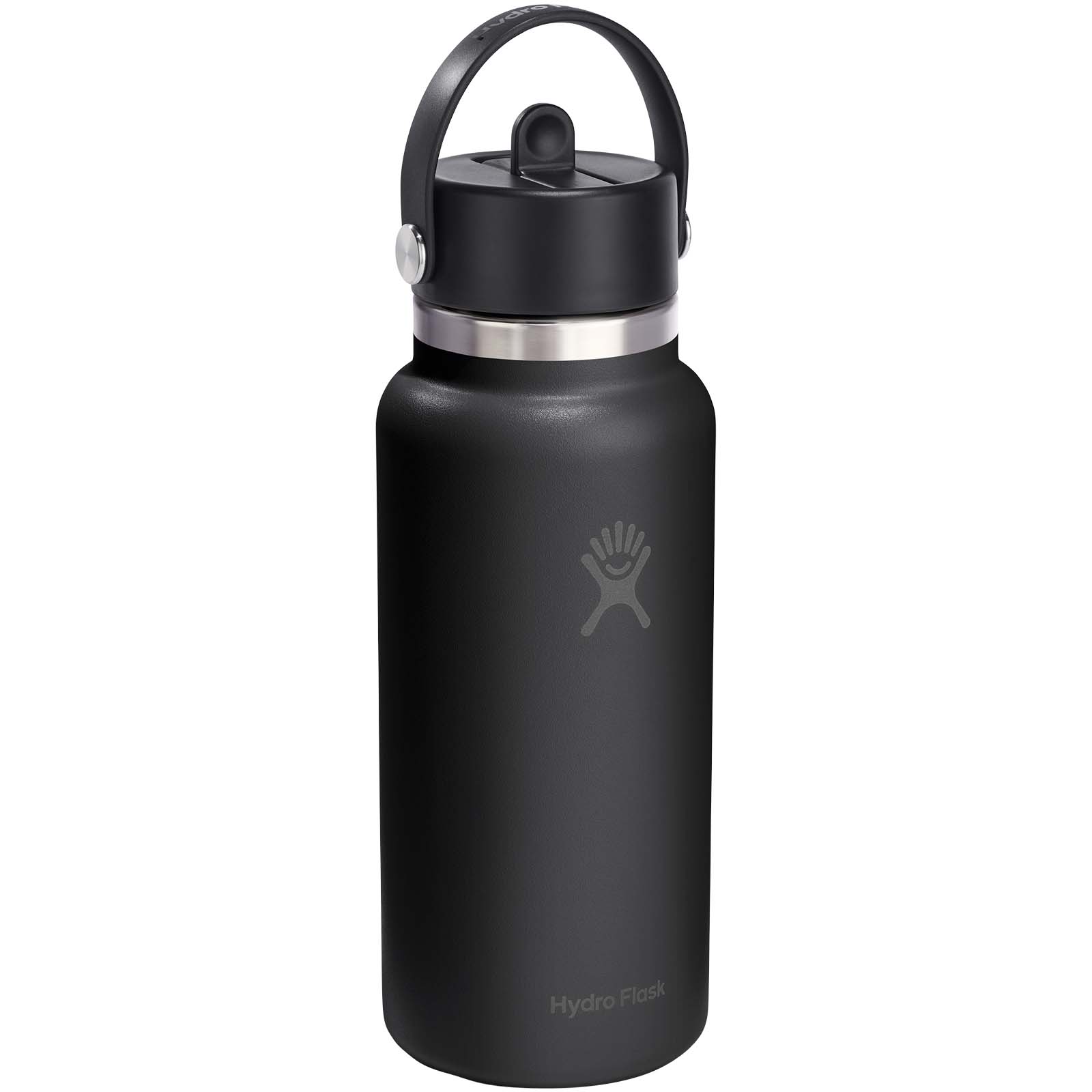 Hydro Flask Wide Mouth 946 ml insulated stainless steel water bottle with straw cap