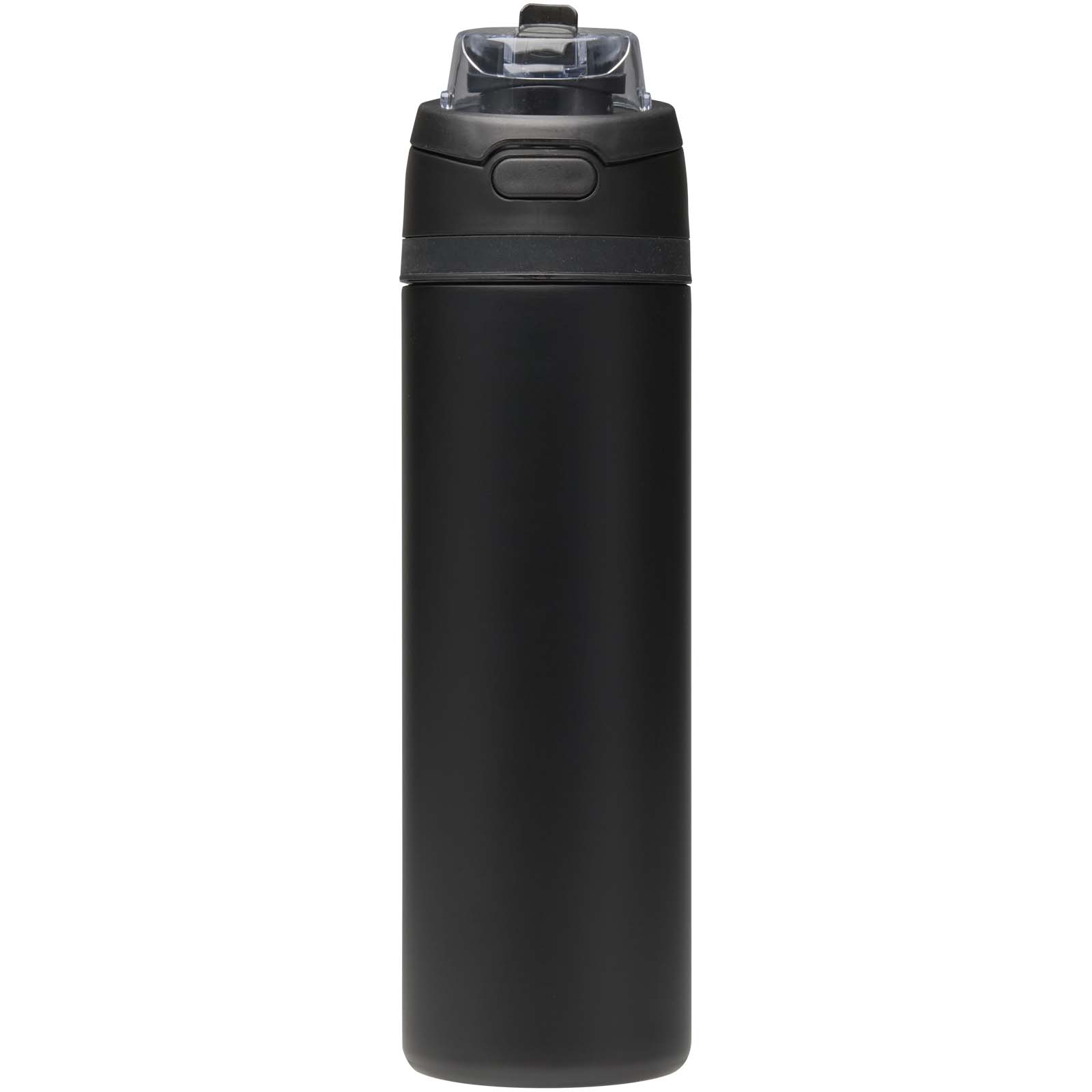 Theron 800 ml RCS recycled single wall stainless steel water bottle with dual function lid