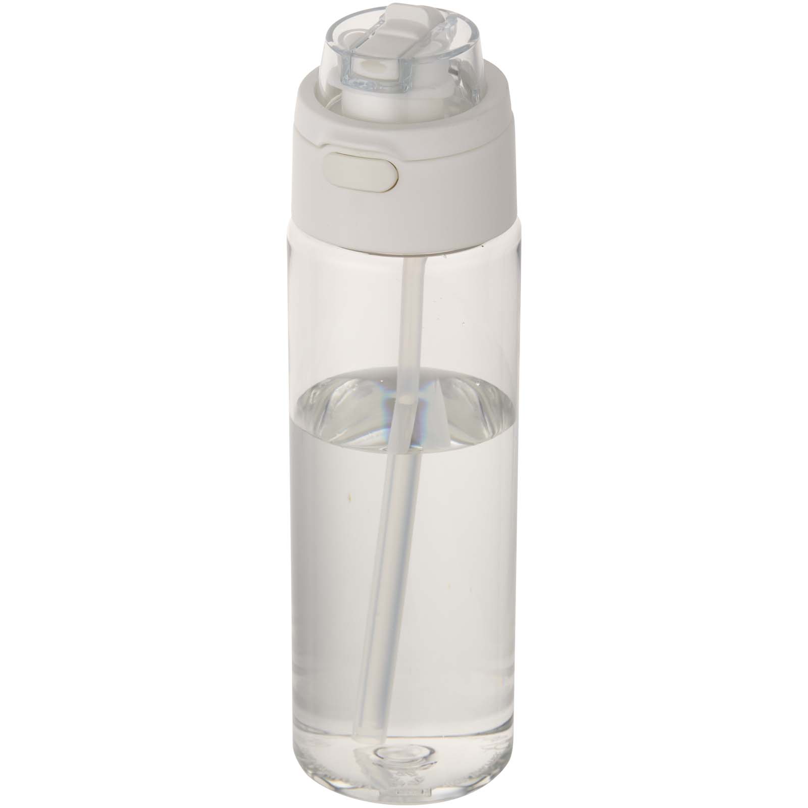 Botella de agua Theron de 700 ml de plástico reciclado RCS con tapa de doble función y pajita abatible