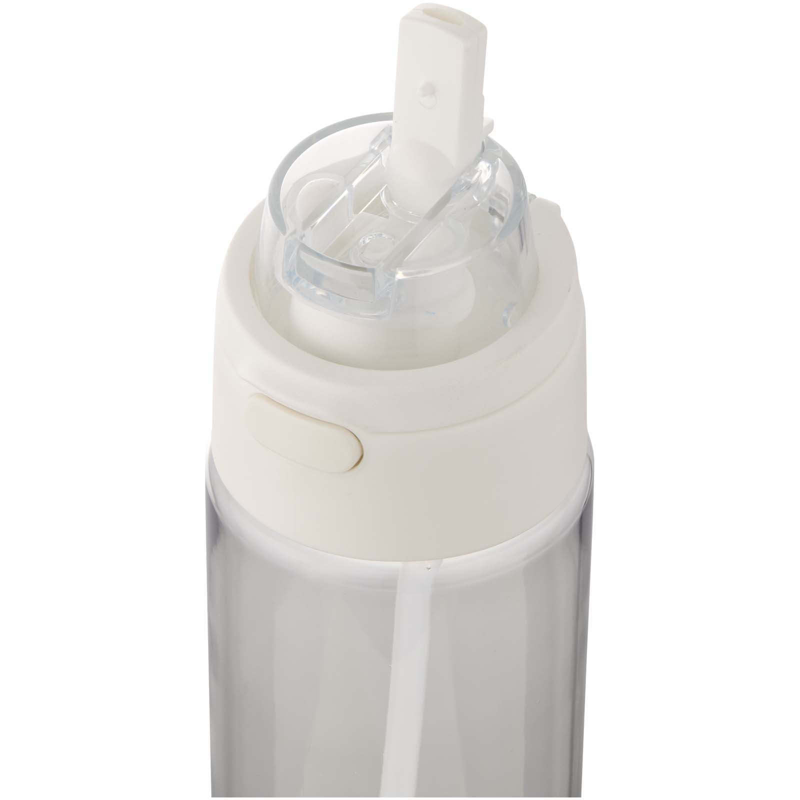 Botella de agua Theron de 700 ml de plástico reciclado RCS con tapa de doble función y pajita abatible