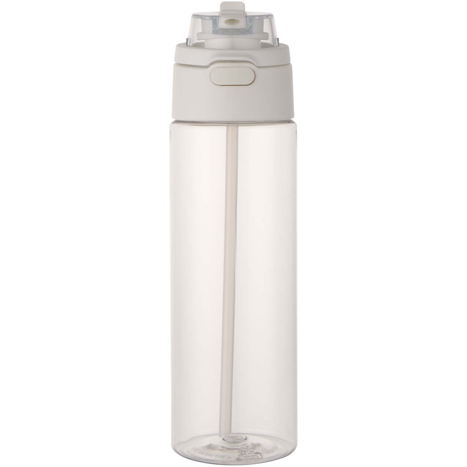 Botella de agua Theron de 700 ml de plástico reciclado RCS con tapa de doble función y pajita abatible