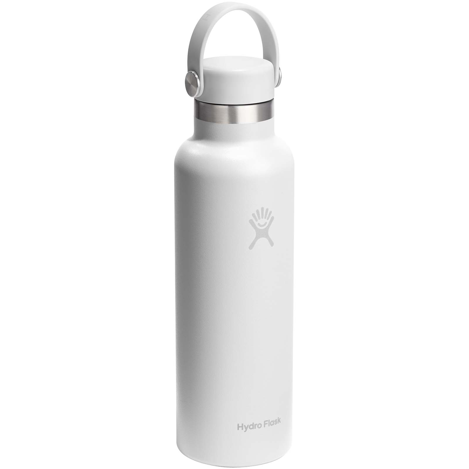 Botella de agua Hydro Flask de acero inoxidable con aislamiento térmico, boca estándar, 621 ml, con tapón con pajita