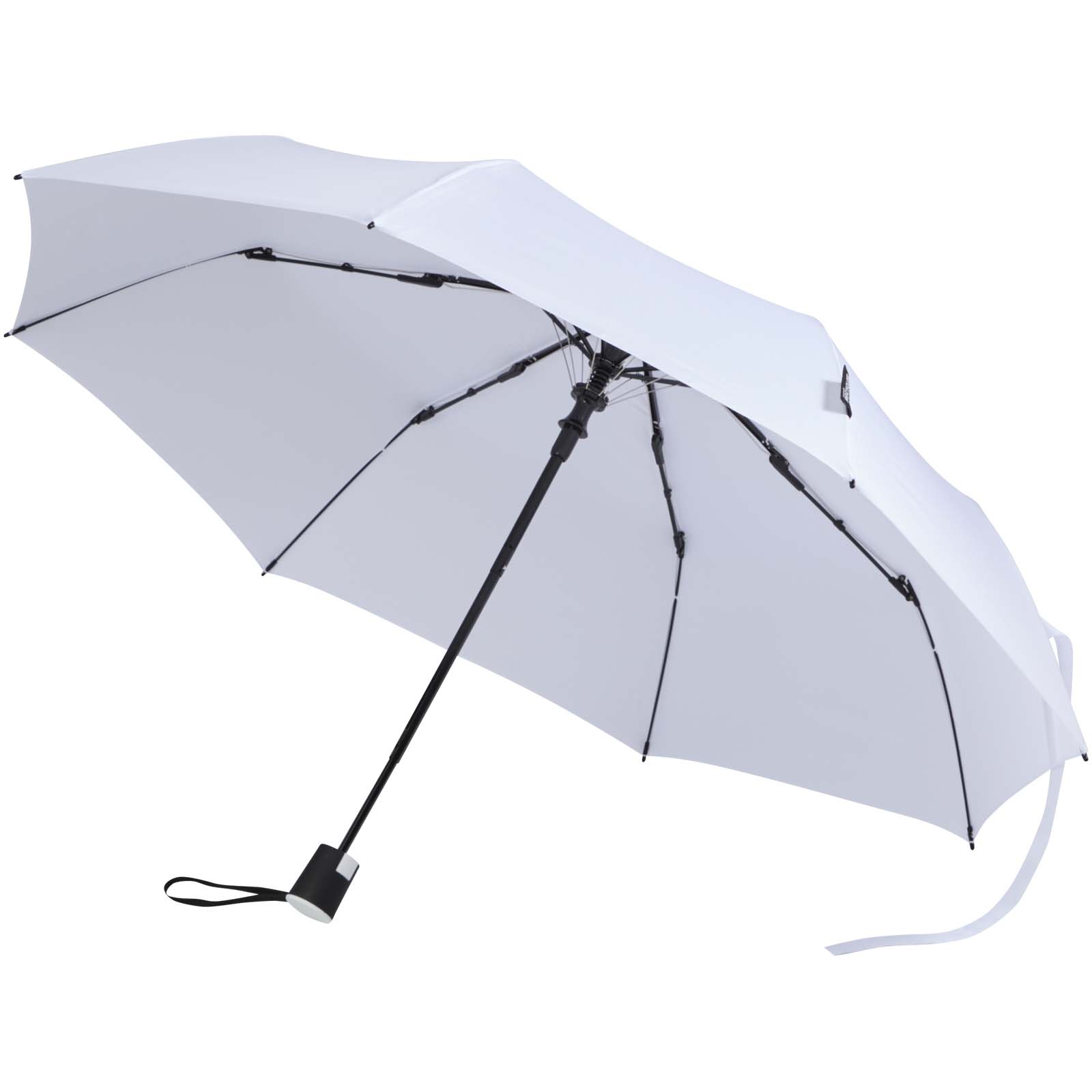 Paraguas Agnes de 53 cm, plegable y con apertura automática, fabricado en RPET