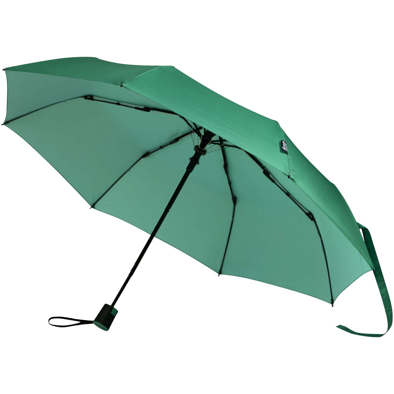 Paraguas Agnes de 53 cm, plegable y con apertura automática, fabricado en RPET