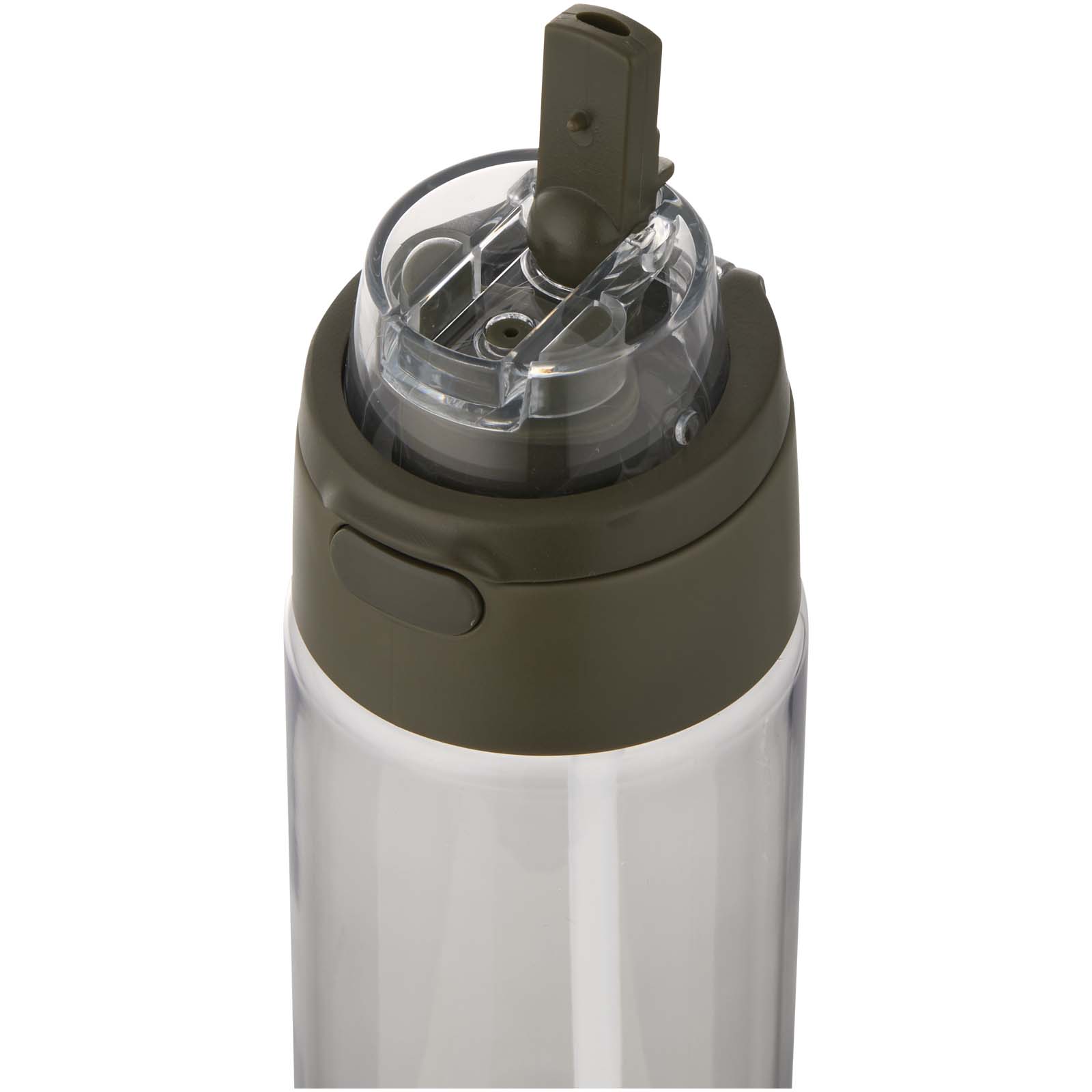Botella de agua Theron de 700 ml de plástico reciclado RCS con tapa de doble función y pajita abatible