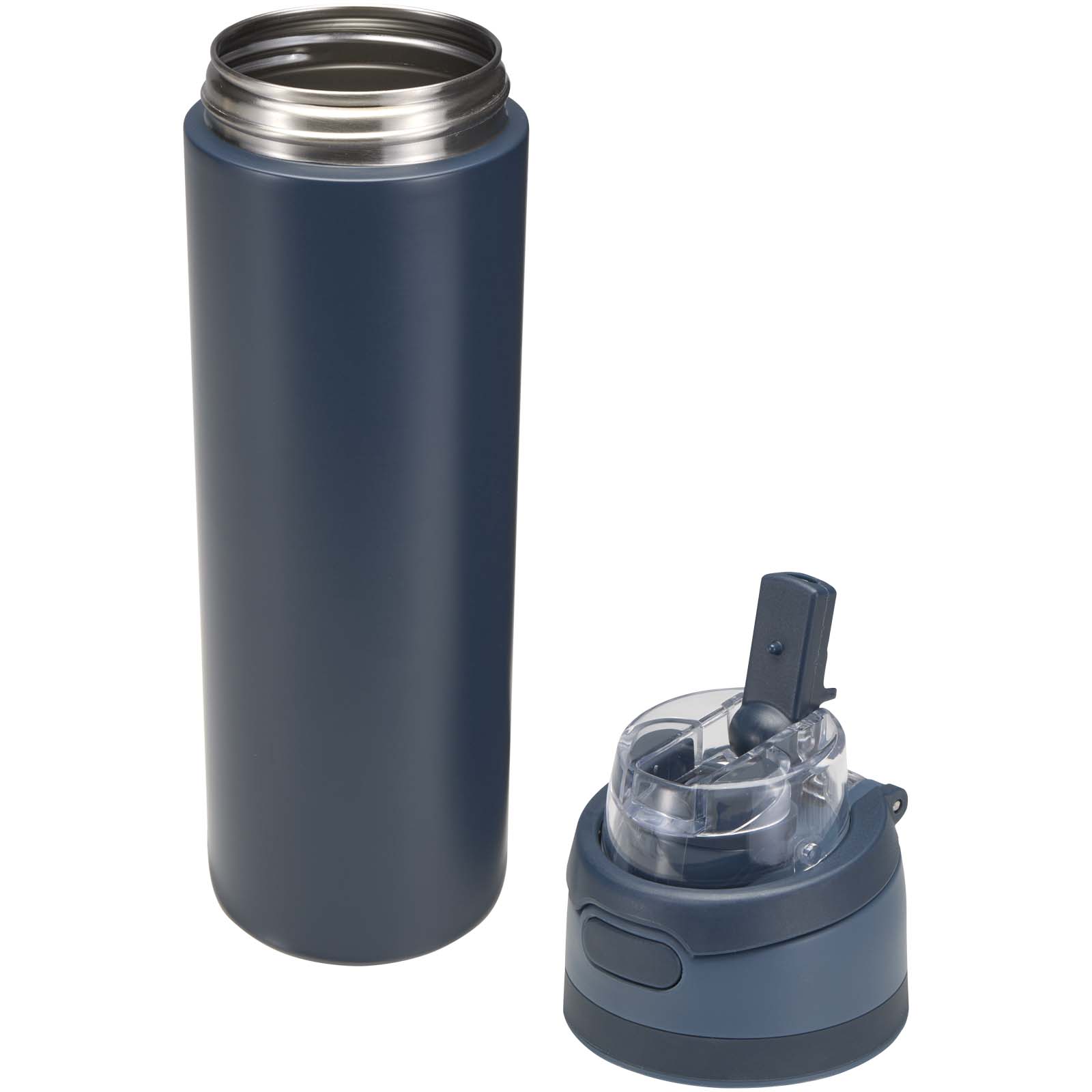 Theron 800 ml RCS recycled single wall stainless steel water bottle with dual function lid