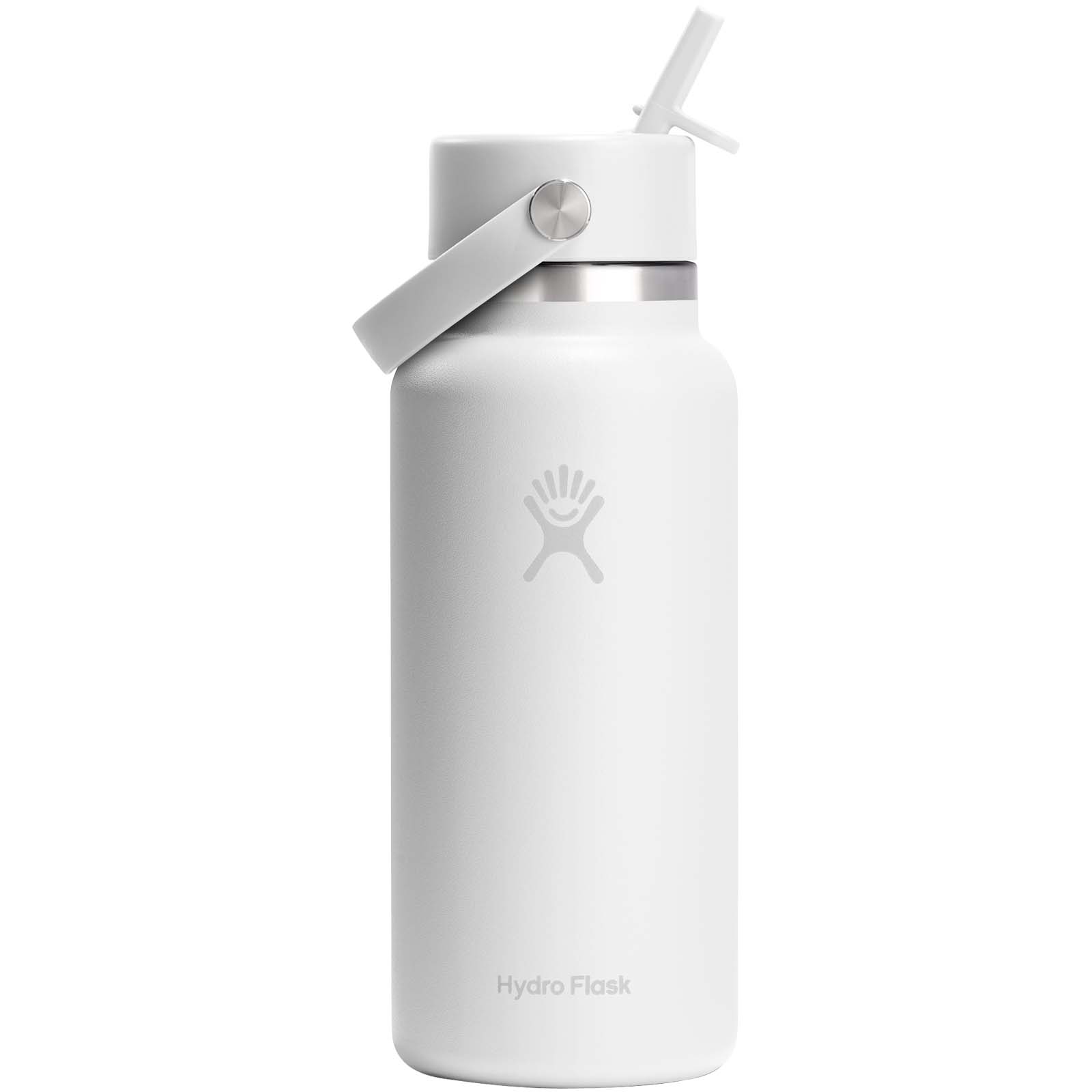 Hydro Flask Wide Mouth 946 ml insulated stainless steel water bottle with straw cap