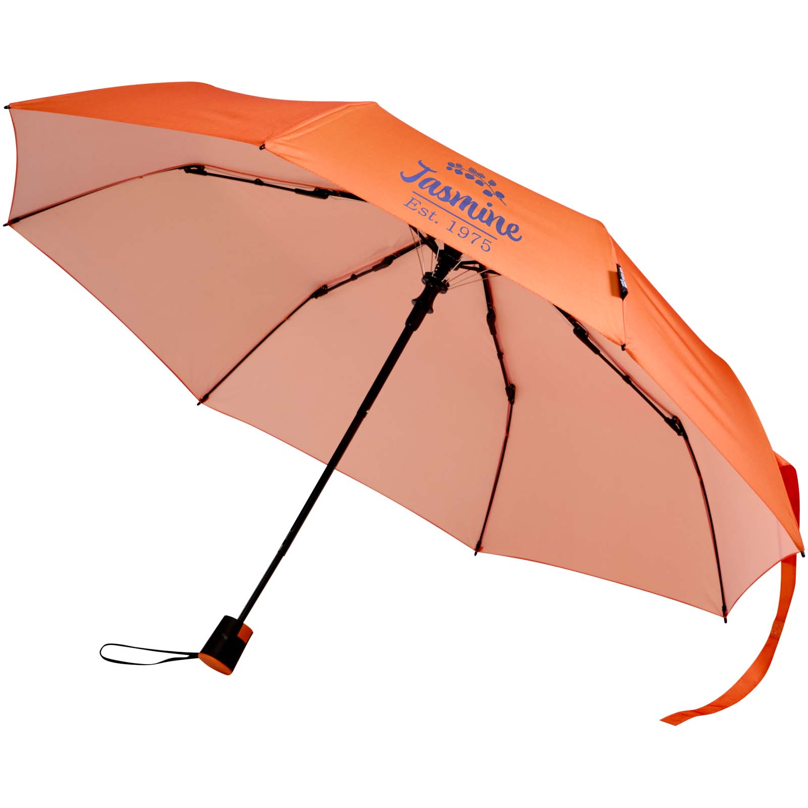 Paraguas Agnes de 53 cm, plegable y con apertura automática, fabricado en RPET