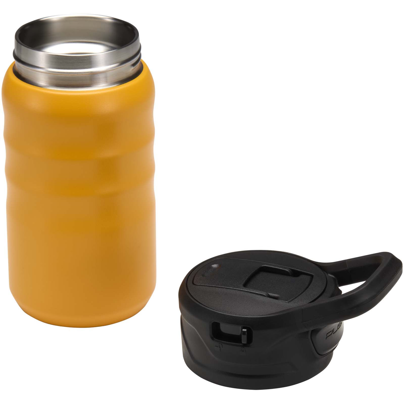 Knox 350 ml RCS recycled double wall stainless steel sport bottle with flip straw