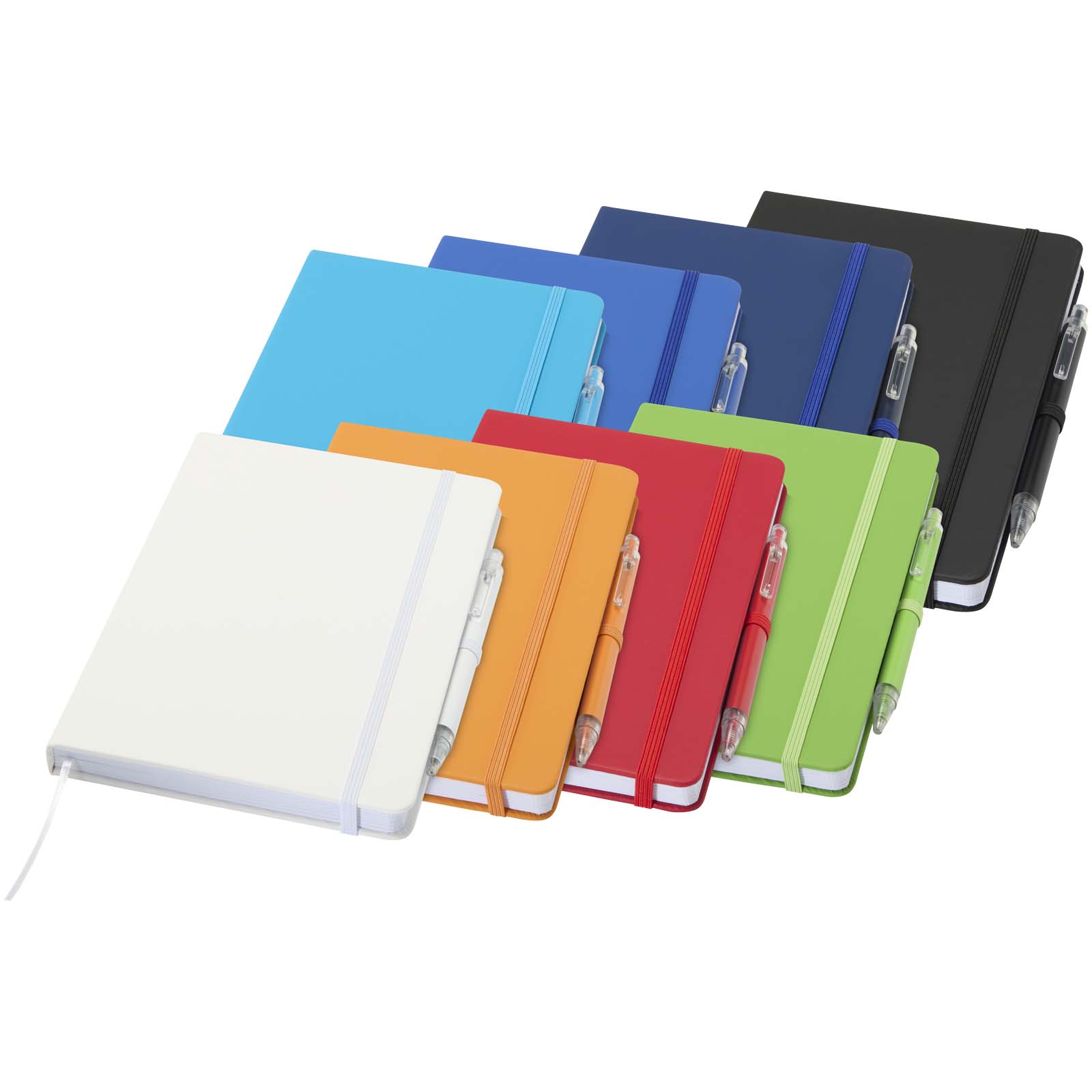 Set de cuaderno reciclado y bolígrafo Spectrum A5