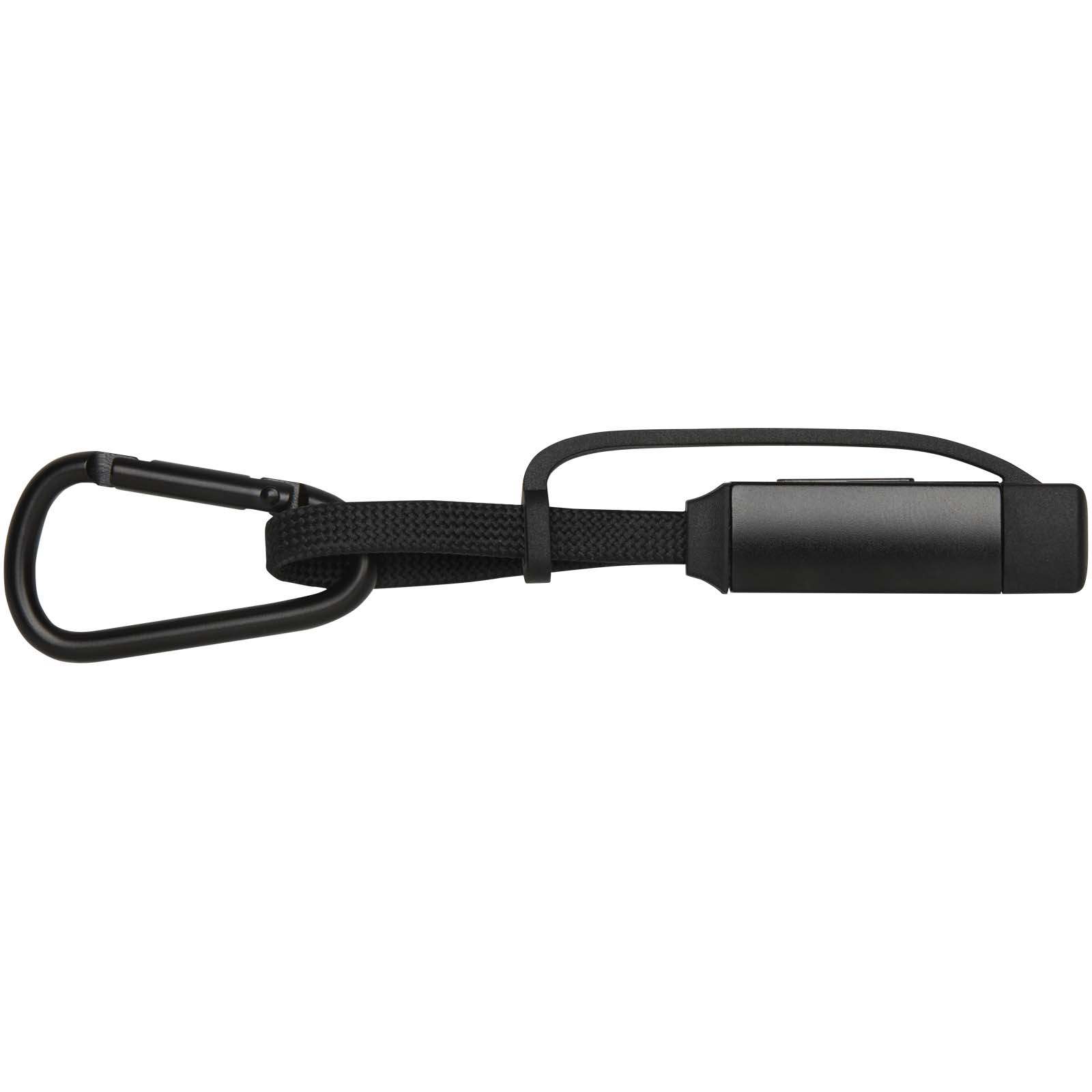 Algieba 65W 3-in-1 recycled aluminium charging cable with carabiner