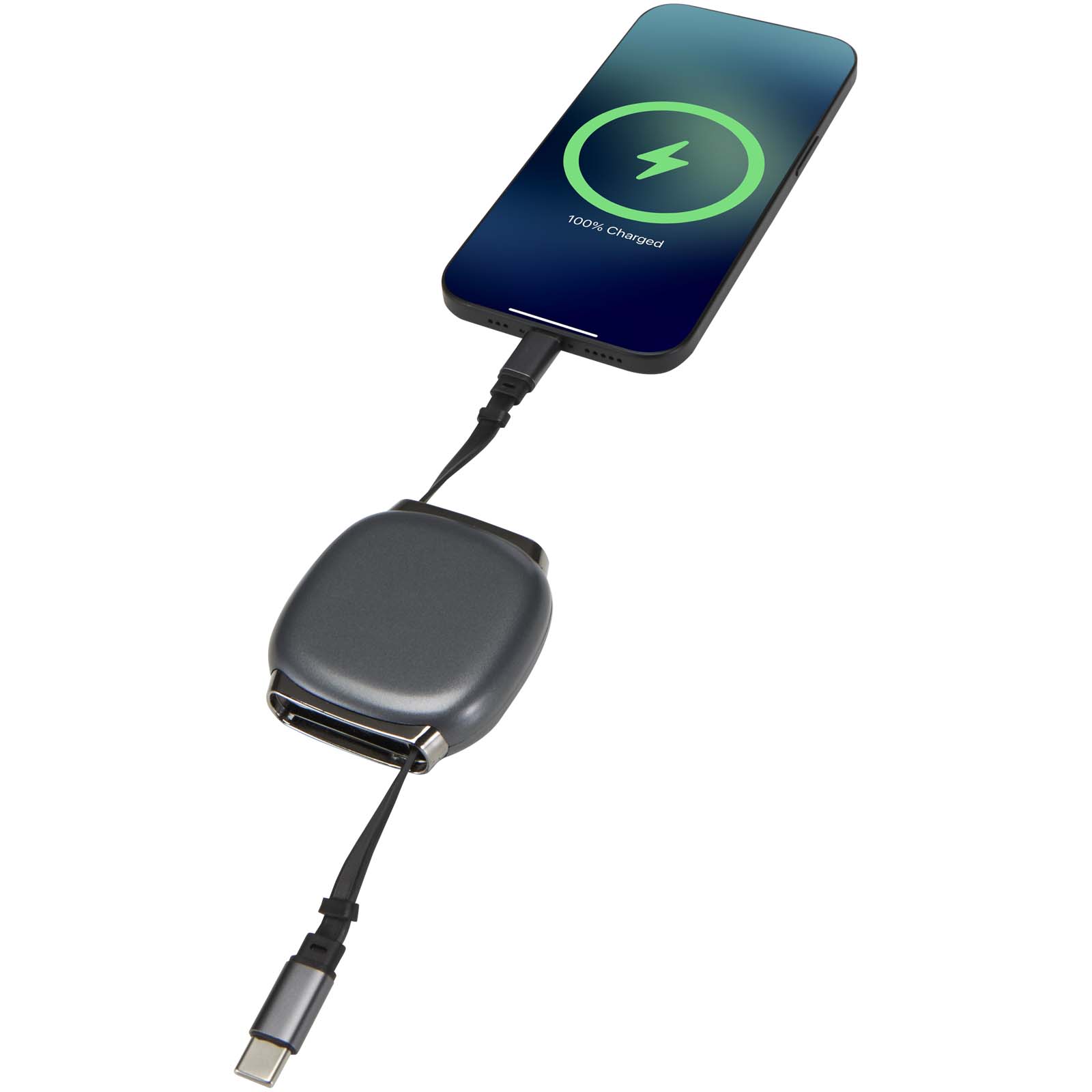 Cable retráctil Alphard de 100 W para CarPlay, de plástico reciclado, con carga PD