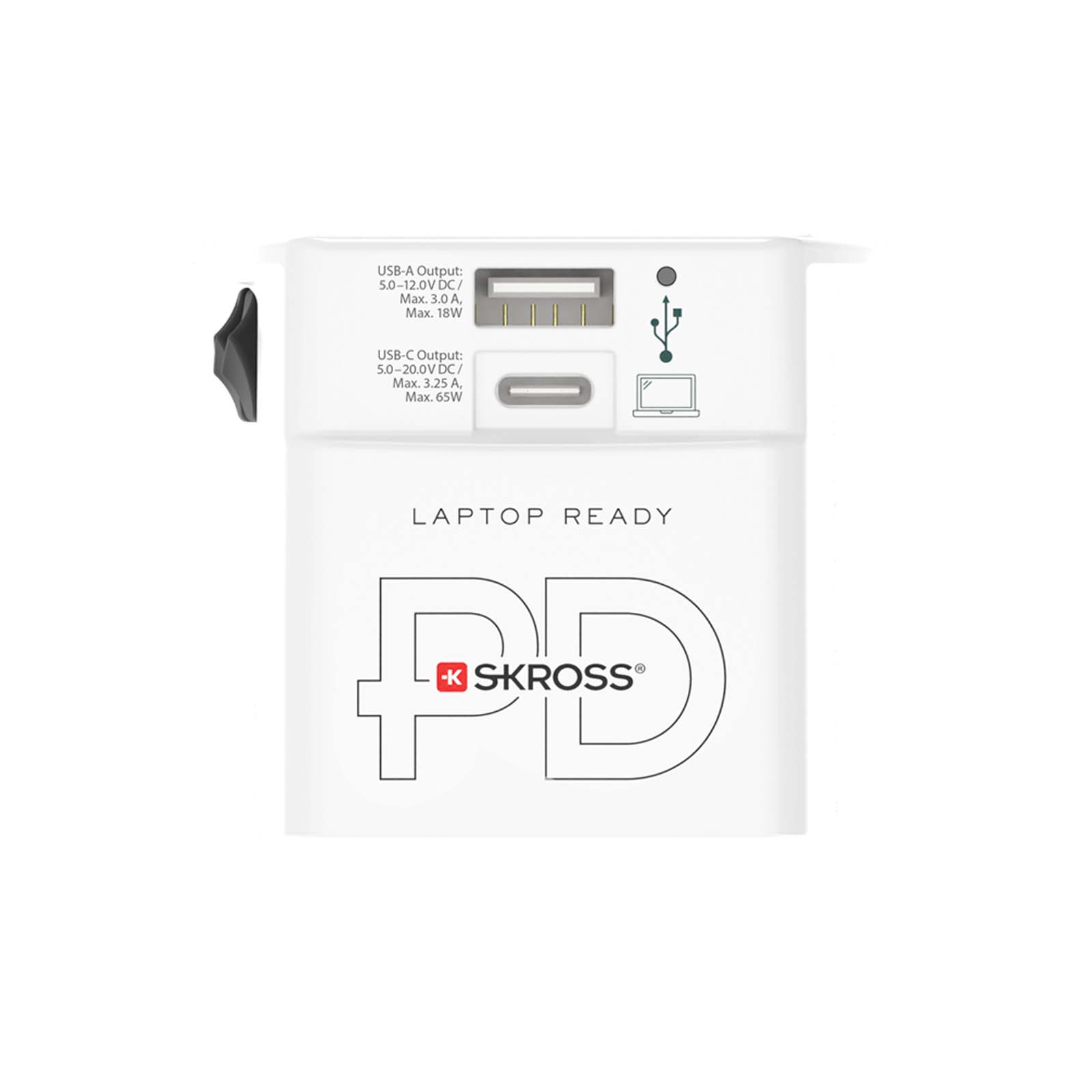 SKROSS® MUV AC65PD world adapter with USB-C cable