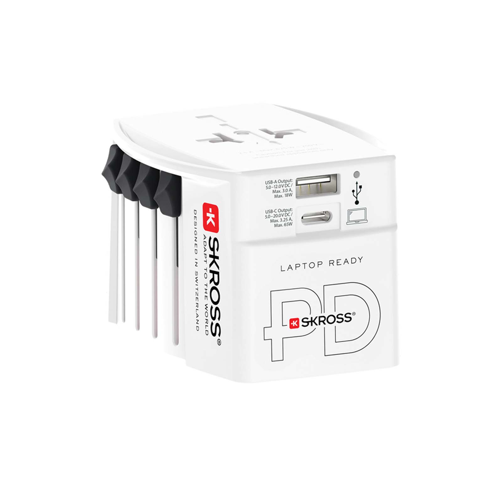 SKROSS® MUV AC65PD world adapter with USB-C cable