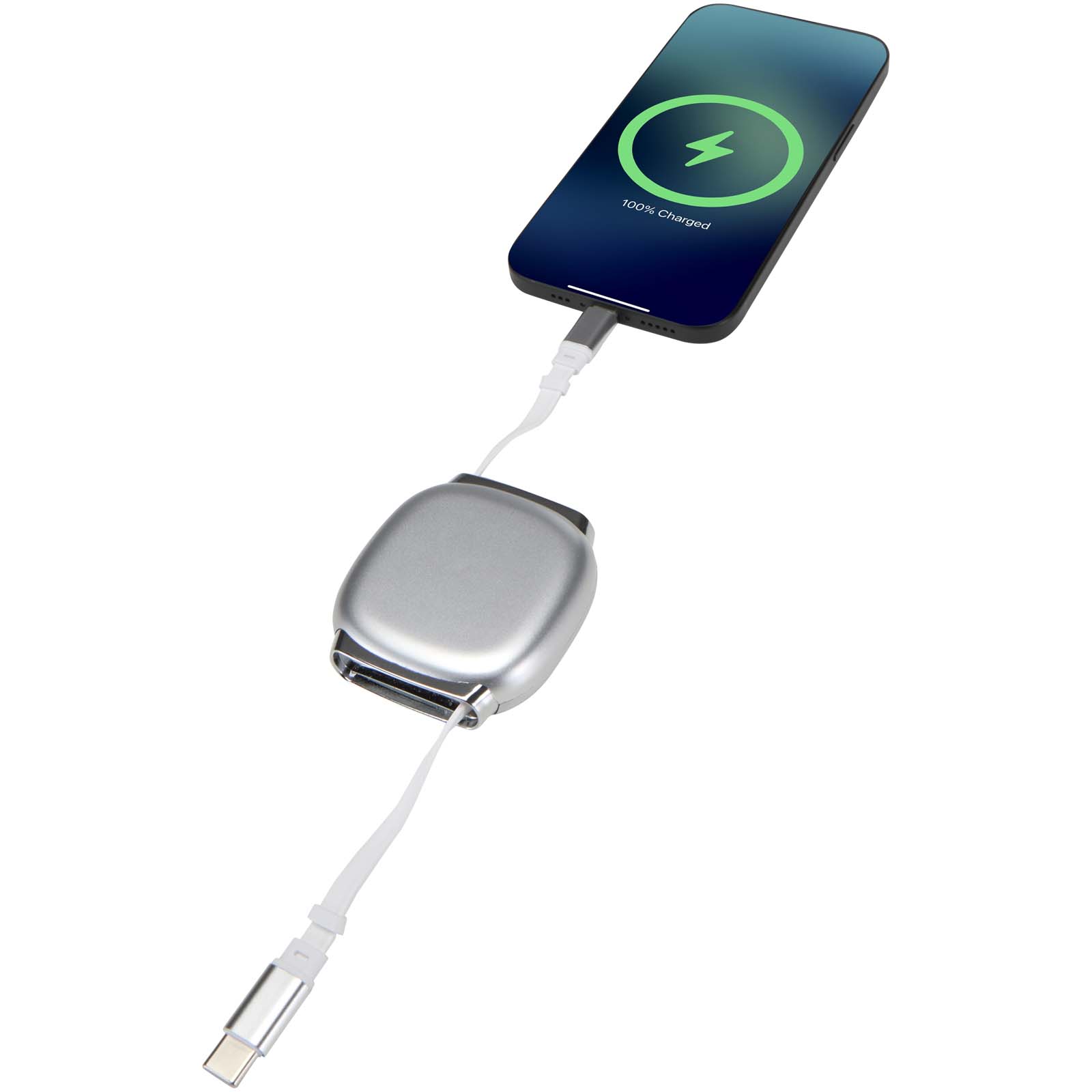Cable retráctil Alphard de 100 W para CarPlay, de plástico reciclado, con carga PD