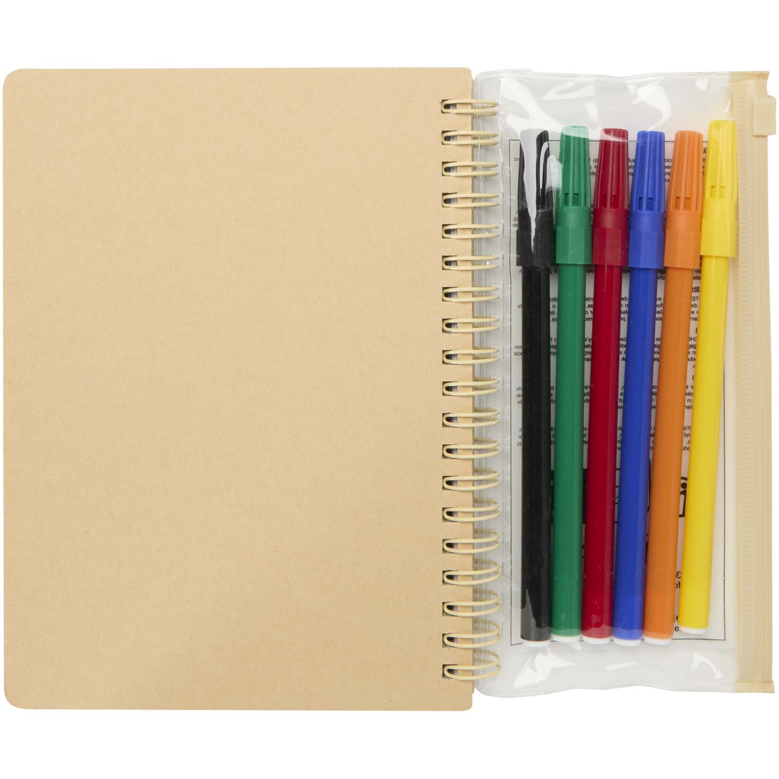 Squiggle B6 hard cover notebook and markers set