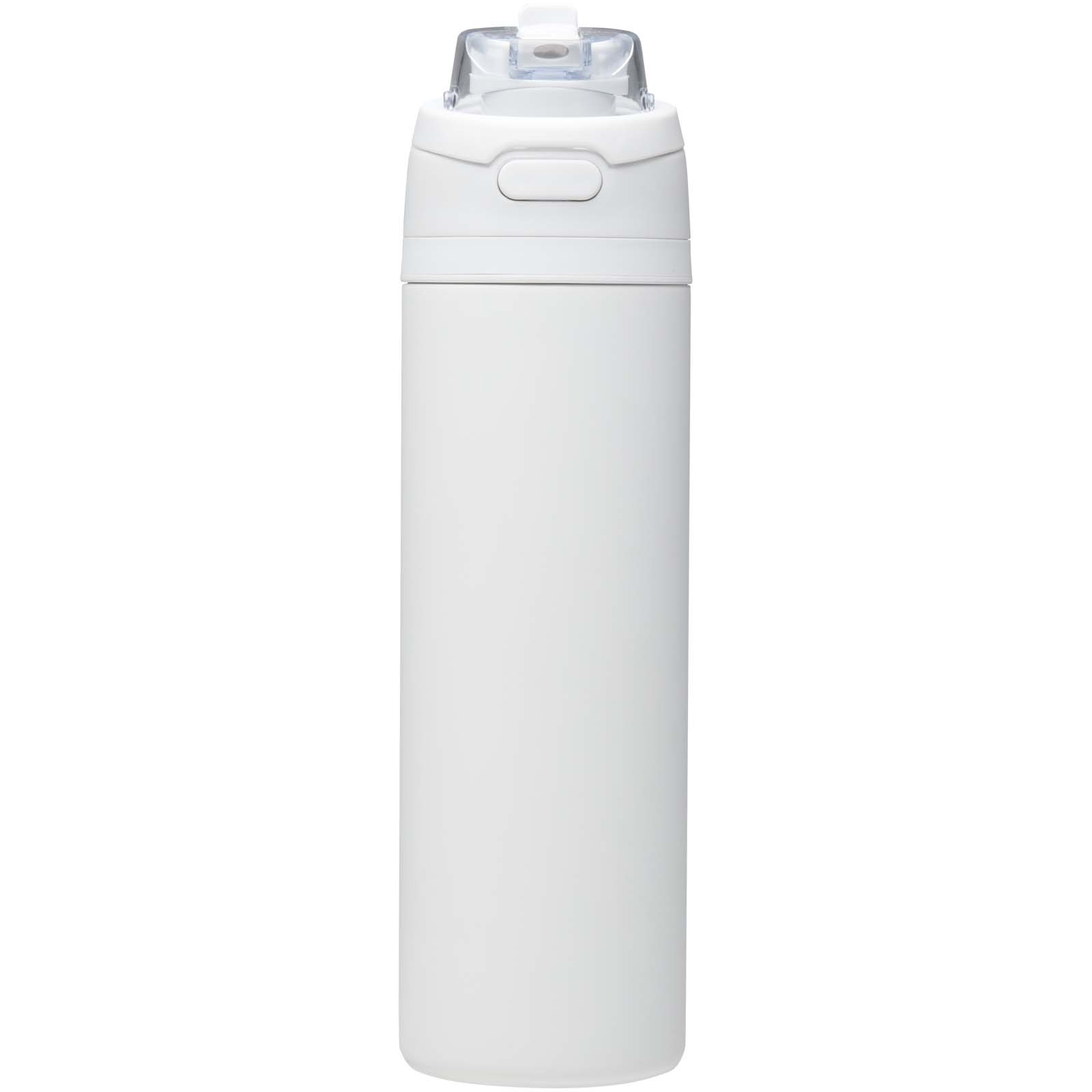 Theron 800 ml RCS recycled single wall stainless steel water bottle with dual function lid