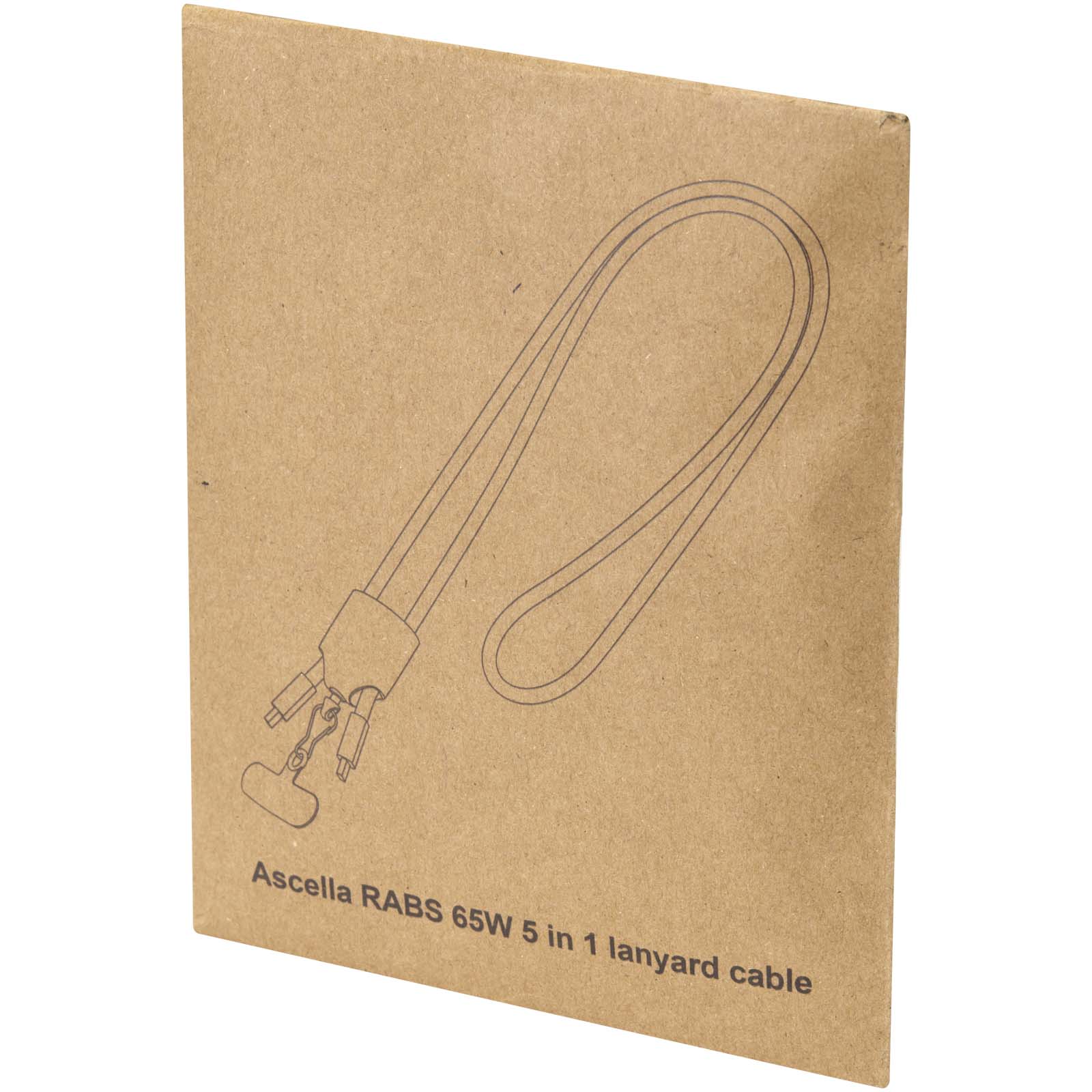 Ion 65W 5-in-1 recycled plastic lanyard charging cable
