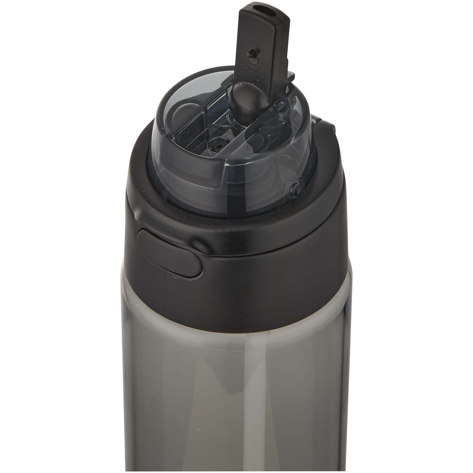 Botella de agua Theron de 700 ml de plástico reciclado RCS con tapa de doble función y pajita abatible