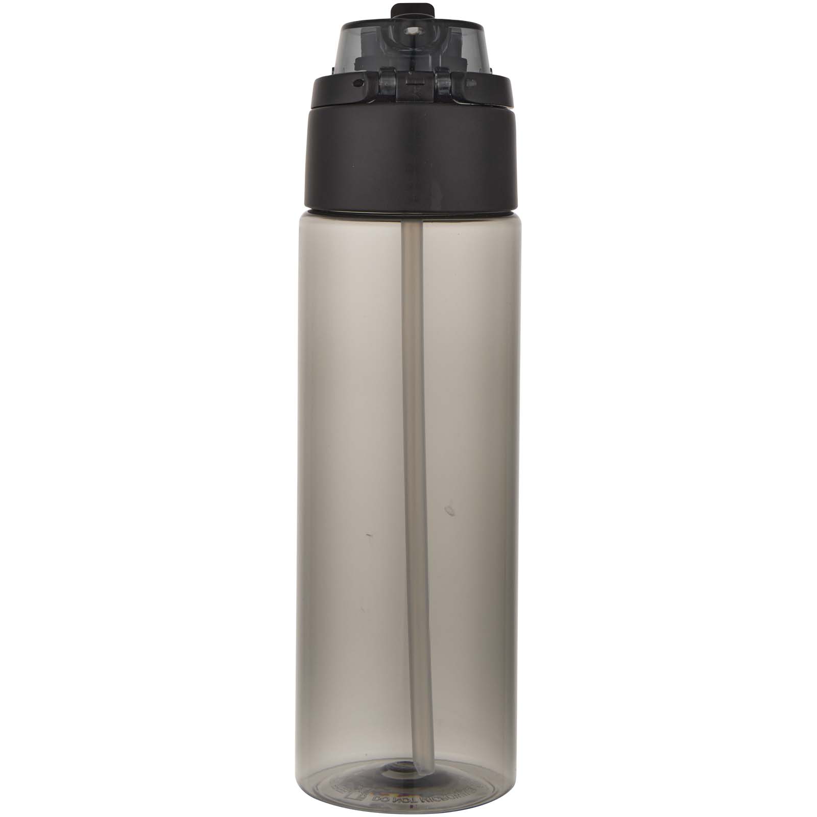 Botella de agua Theron de 700 ml de plástico reciclado RCS con tapa de doble función y pajita abatible