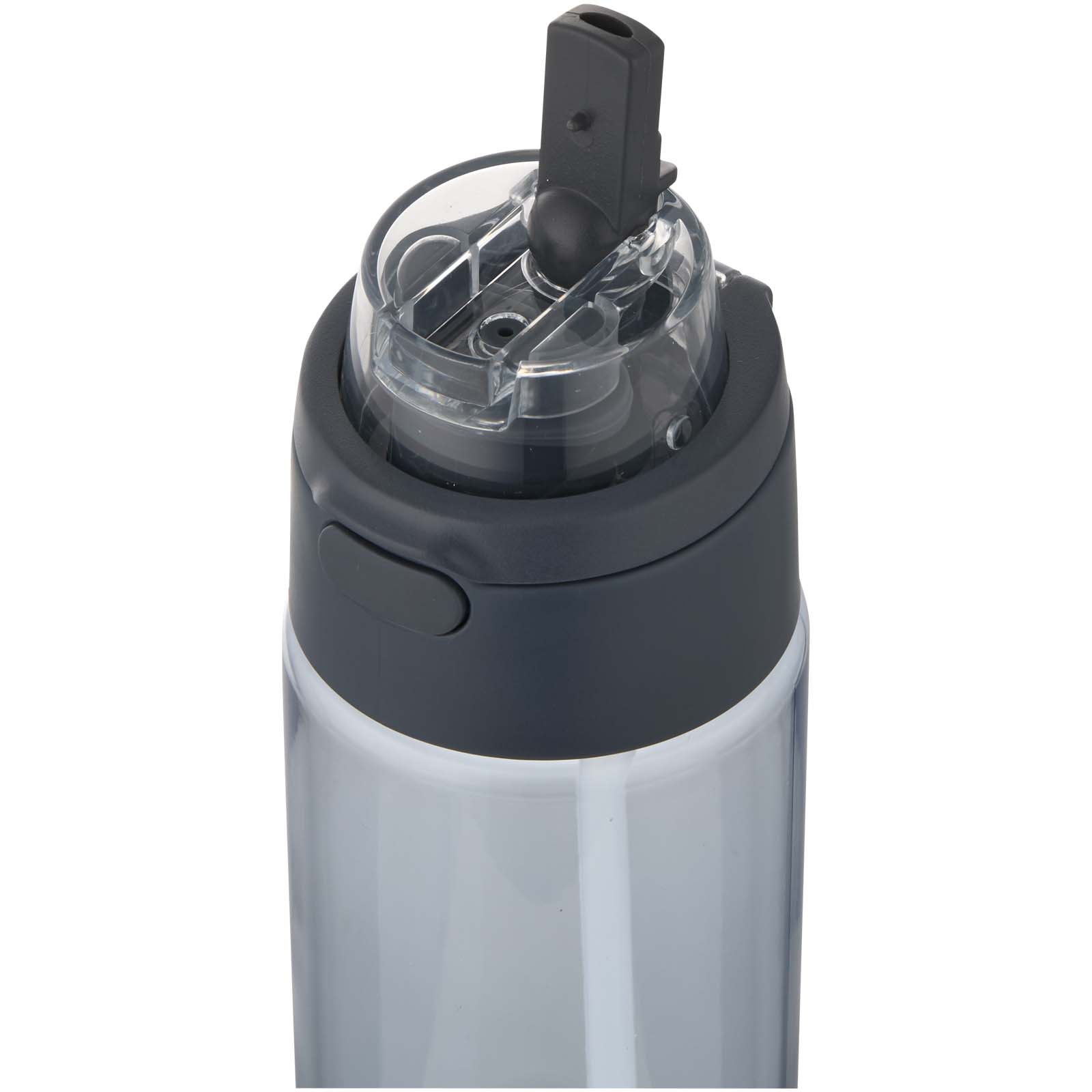 Botella de agua Theron de 700 ml de plástico reciclado RCS con tapa de doble función y pajita abatible