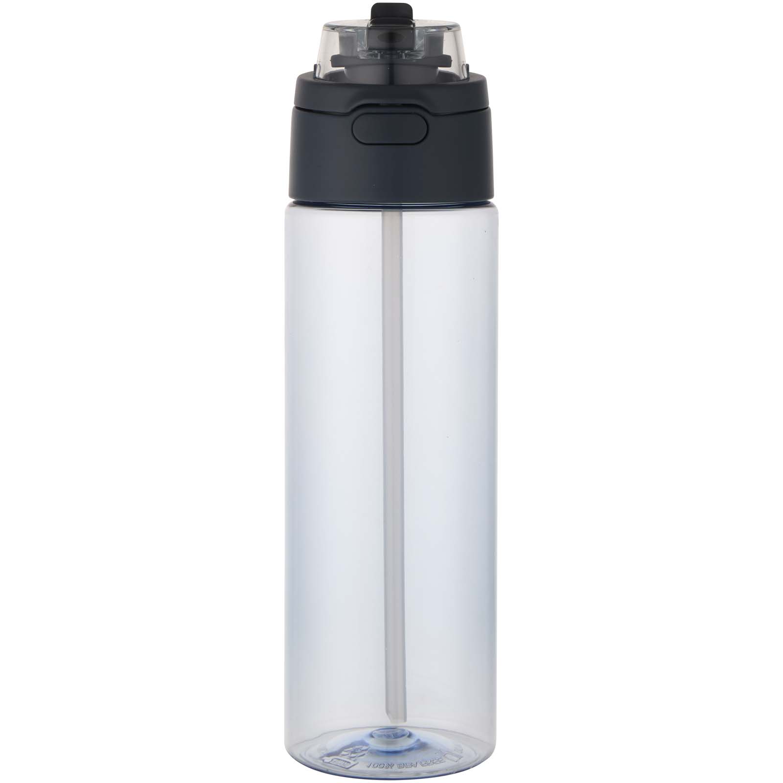 Botella de agua Theron de 700 ml de plástico reciclado RCS con tapa de doble función y pajita abatible