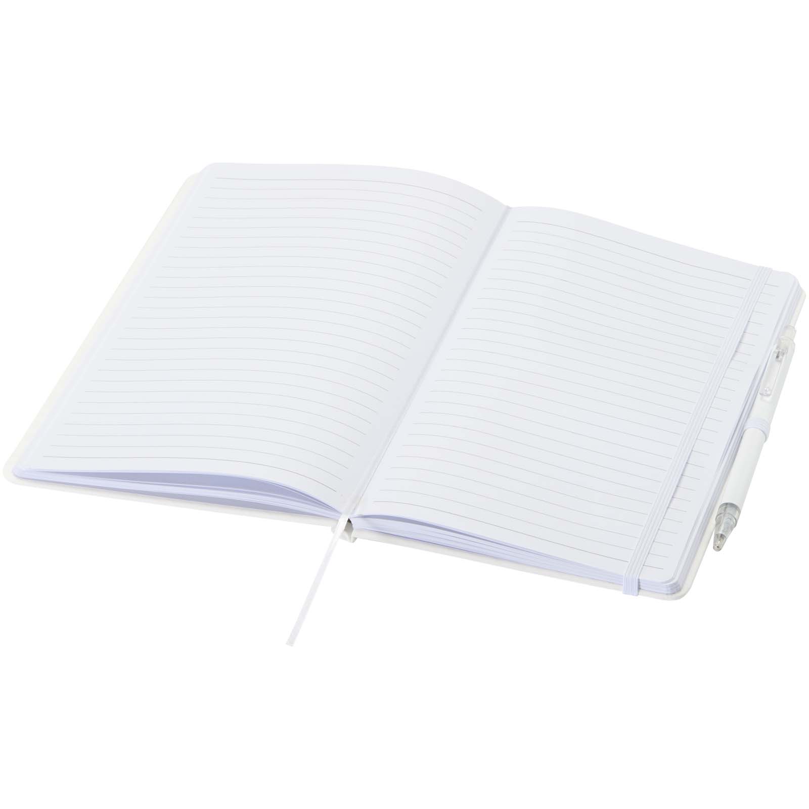 Set de cuaderno reciclado y bolígrafo Spectrum A5