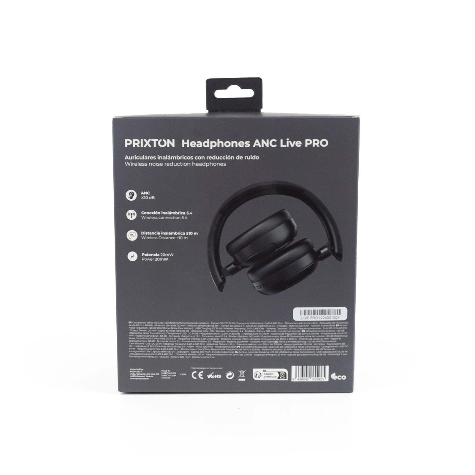 Prixton Live Pro wireless ANC Bluetooth® headphones