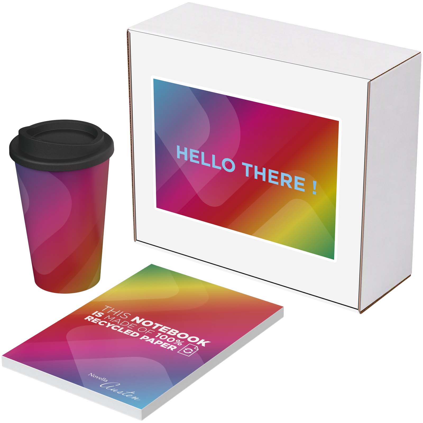 Kendal recycled gift set  – Novella Austen notebook and Americano tumbler