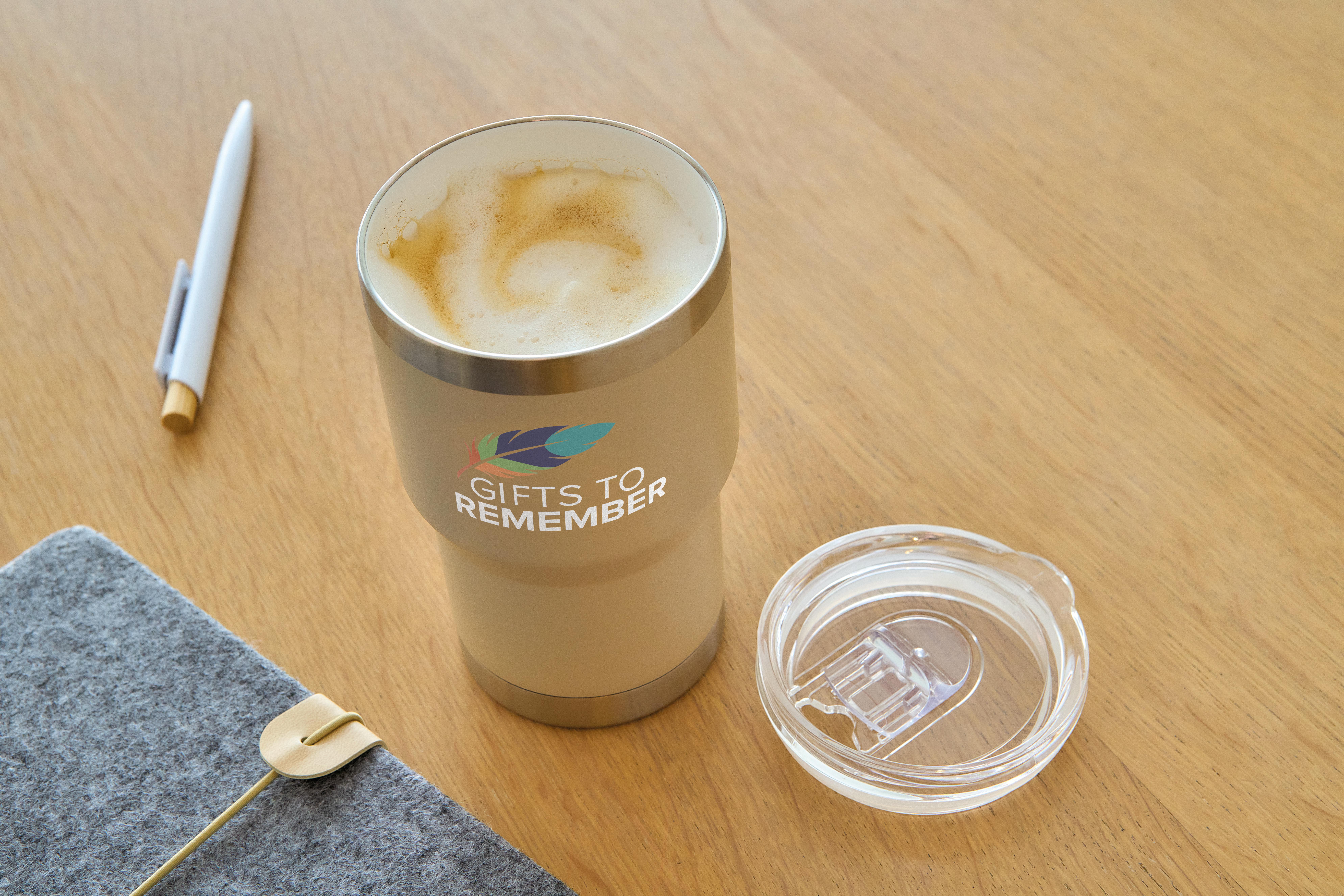Travel mug Ayen | Recycled stainless steel | 350 ml | Ceramic coating