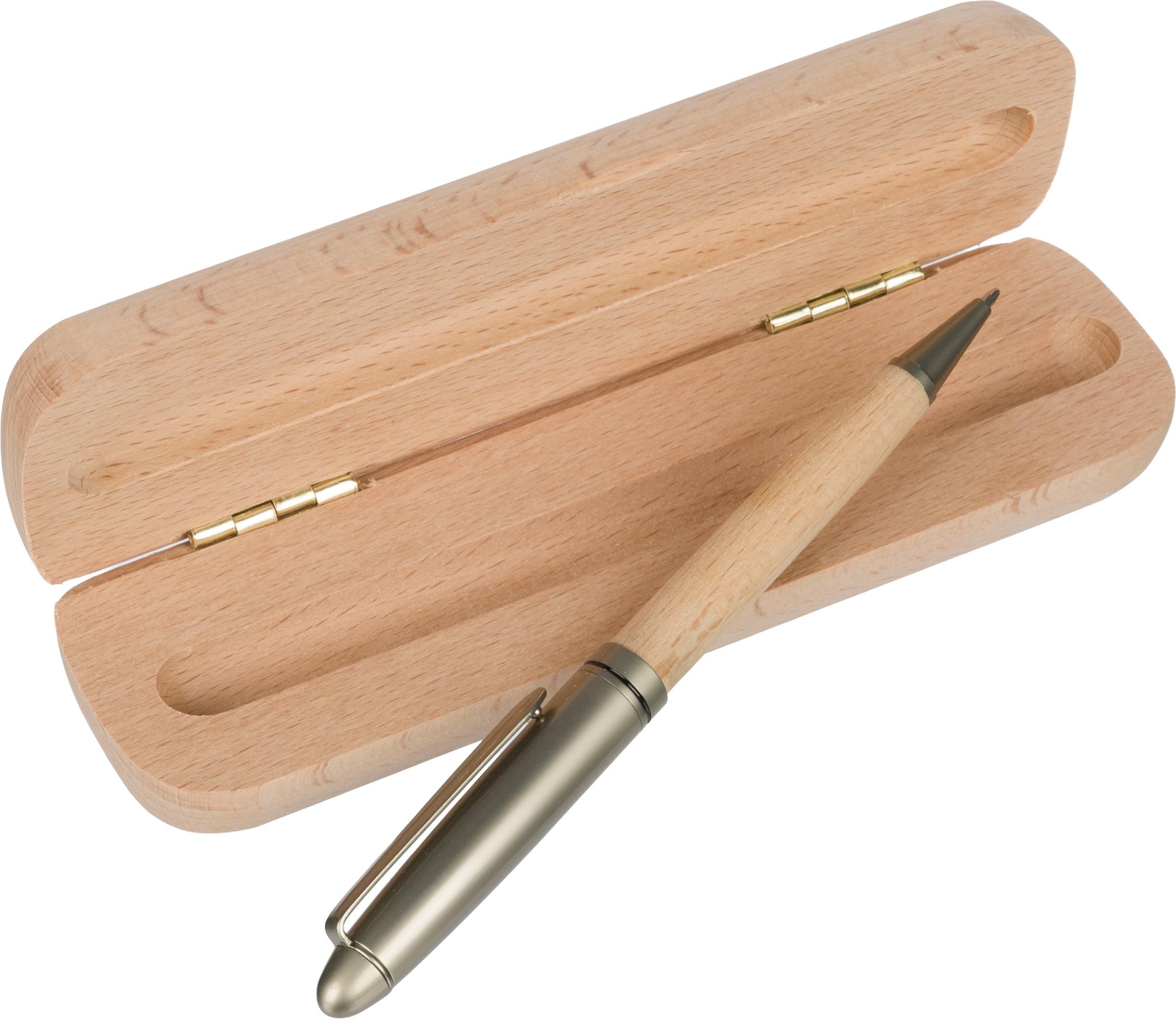 Ballpen Tobias | Beechwood | Wooden box