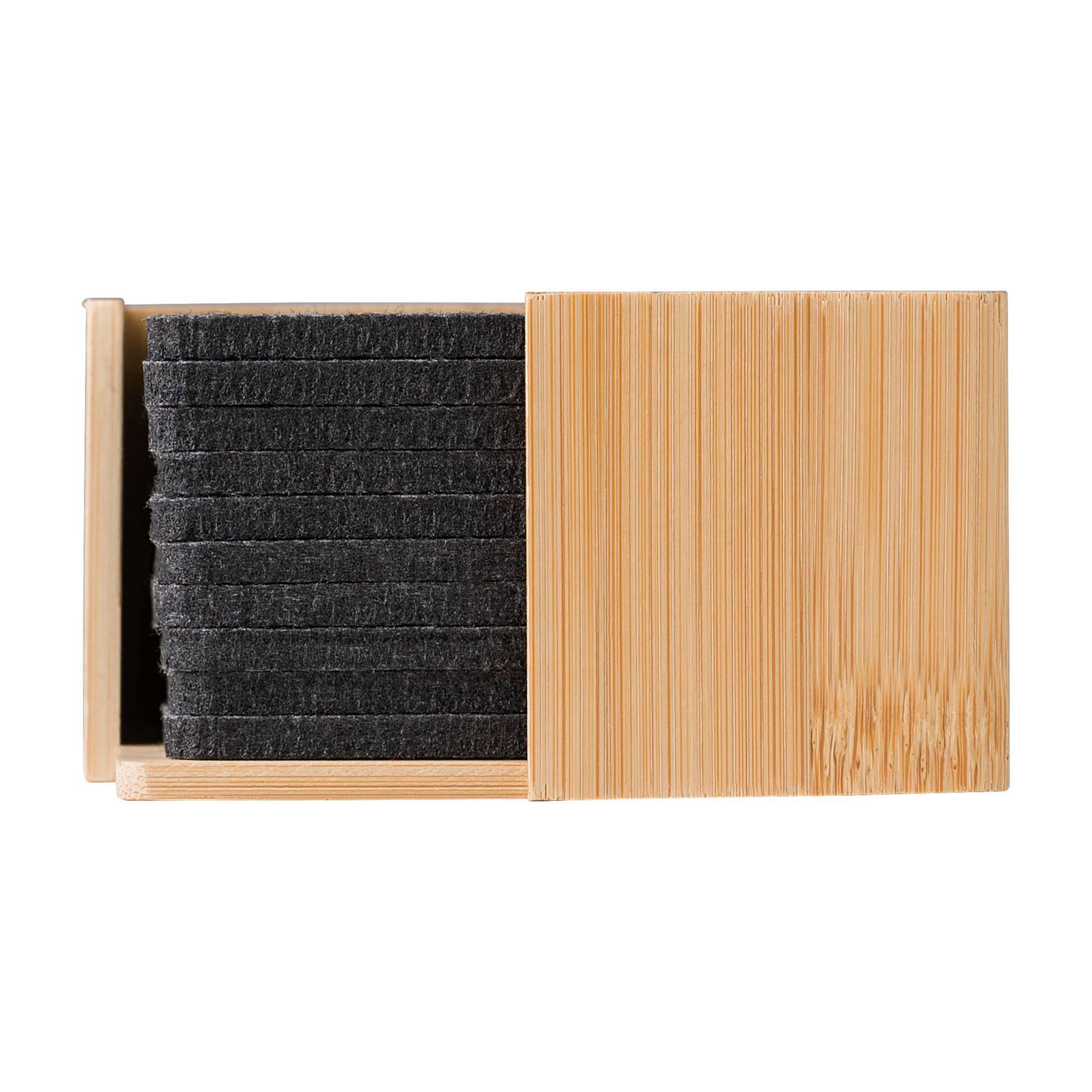 Coaster set Lawrence | Recycled | Bamboo case