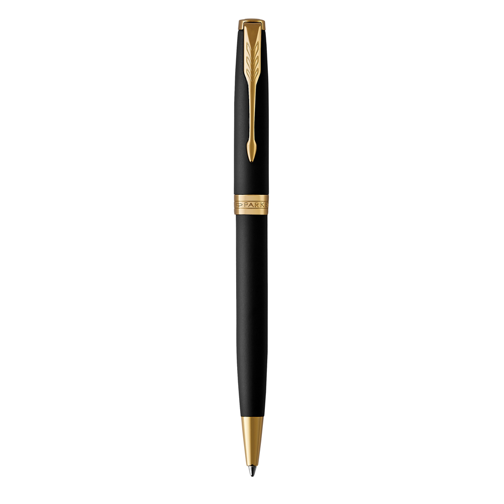 Bolígrafo Parker Sonnet, negro mate con acabados en paladio.
