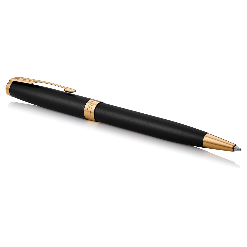 Bolígrafo Parker Sonnet, negro mate con acabados en paladio.