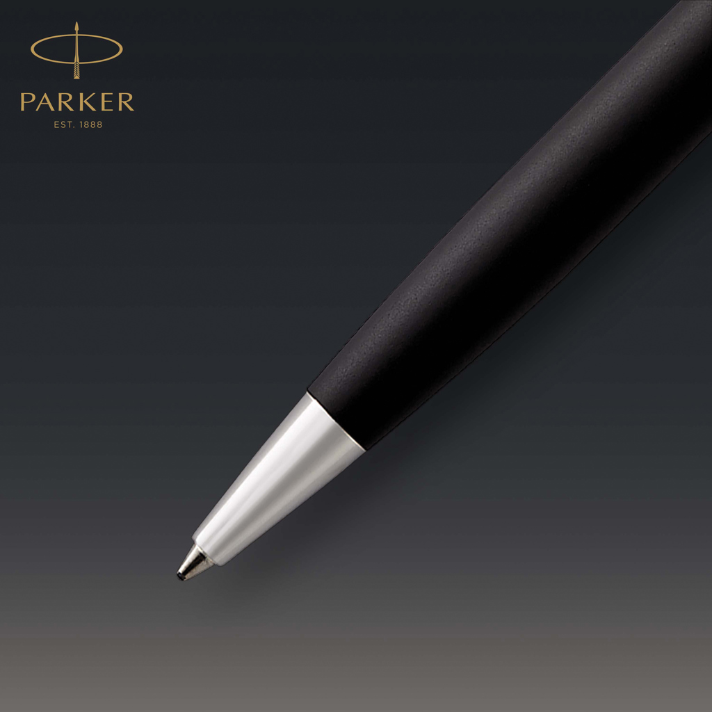 Bolígrafo Parker Sonnet, negro mate con acabados en paladio.