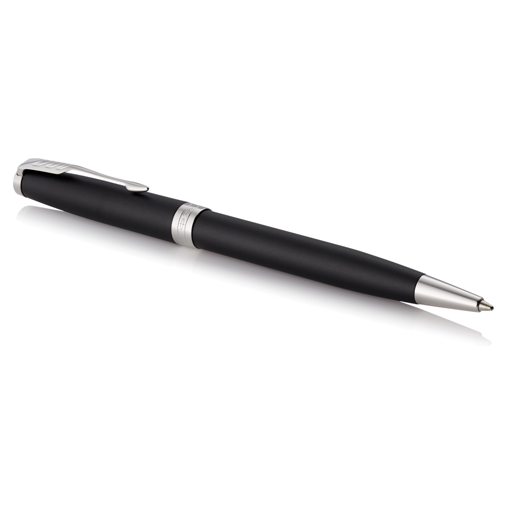 Bolígrafo Parker Sonnet, negro mate con acabados en paladio.