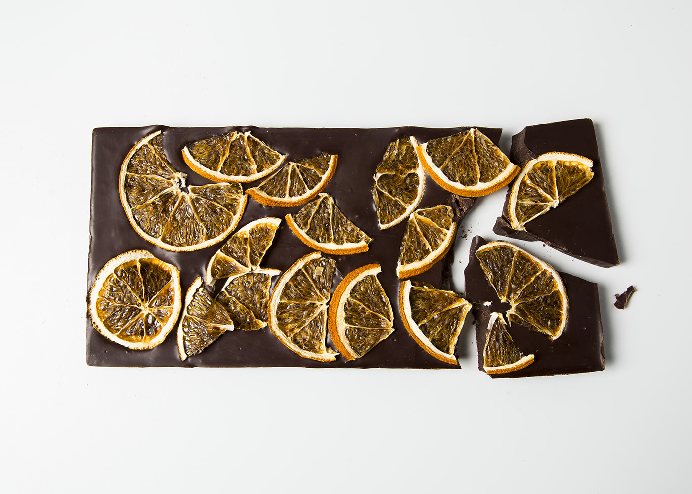 Chocolate Brick Topped with Oranges - 300 gr - 10.6 oz