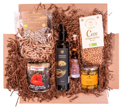 Mediterranean food gift basket from Italy