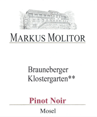 Pinot Noir Brauneberger Klostergarten ** trocken