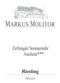 Riesling Zeltinger Sonnenuhr Auslese *** Weiße Kapsel trocken