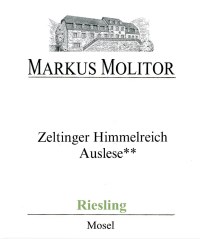 Riesling Zeltinger Himmelreich Auslese ** Grüne Kapsel feinherb