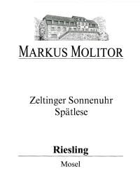 Riesling Zeltinger Sonnenuhr Spätlese Weiße Kapsel trocken