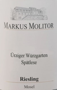 Riesling Ürziger Würzgarten Spätlese Weiße Kapsel trocken