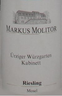 Riesling Ürziger Würzgarten Kabinett Grüne Kapsel feinherb