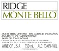 Ridge Monte Bello 2013